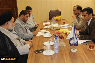 در پردیس شهید بهشتی هرمزگان 
جلسه هم اندیشی سرپرستان پردیس های استان و مدیر گروه معارف اسلامی با رئیس دفاتر نهاد رهبری در دانشگاهها استان هرمزگان