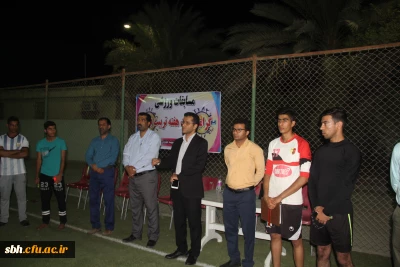 افتتاحیه مسابقات فوتسال دانشجویی به مناسبت هفته تربیت بدنی در پردیس شهید بهشتی هرمزگان